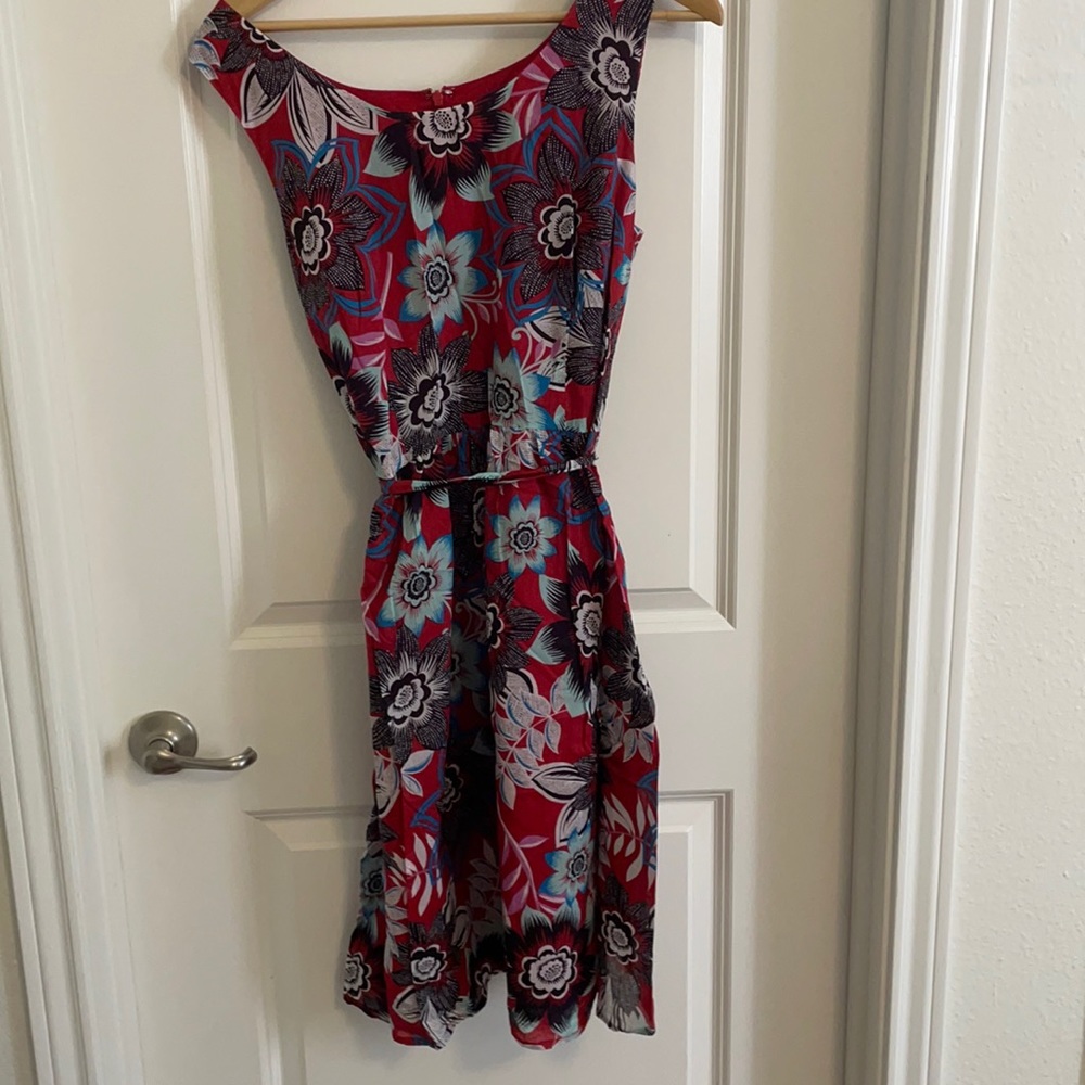 Talbots red floral sundress
